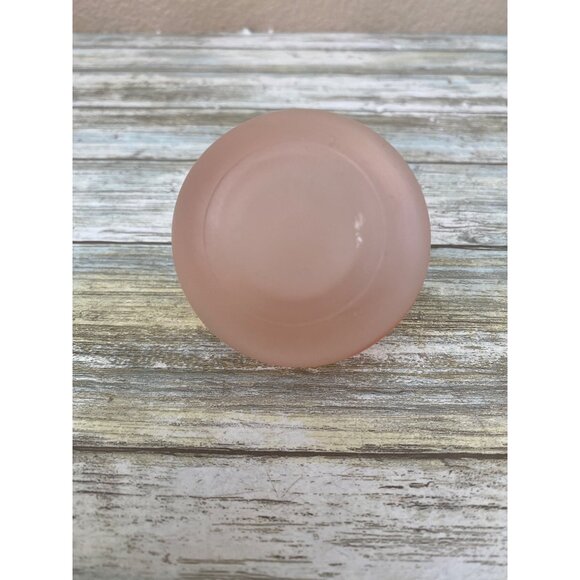 Set of 2 Frosted Pink Glass Perfume Bottles Set w/Stoppers Y2K Vanity Decor 3.5” - Picture 12 of 12